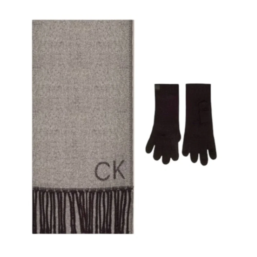 Calvin Klein Gloves & Muffler Scarf Set
